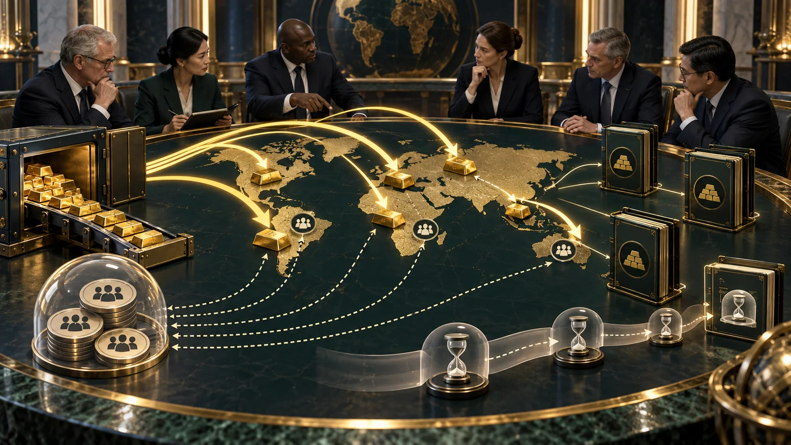 Reserve managers compare survey intentions, reported holdings, completed gold flows, and delayed disclosures across regions.